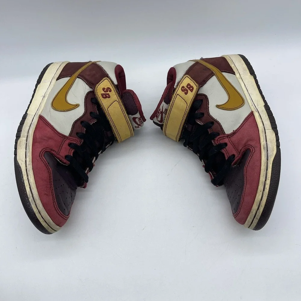 NikeSB Dunk Mid Pro Youth Size 6 Sneakers 314383-671  'Deep Burgundy Bronze'